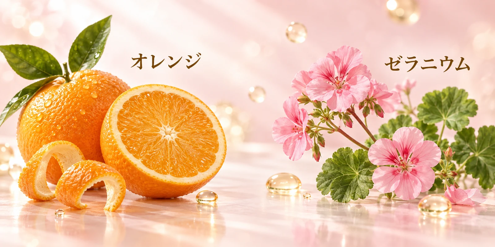 オレンジとゼラニウムの香りのイメージ